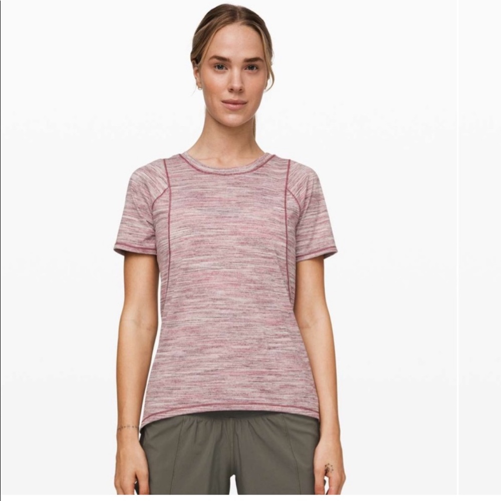 Lululemon Makes Miles Count Short Sleeve Crewneck Shirt Athleisure Medium